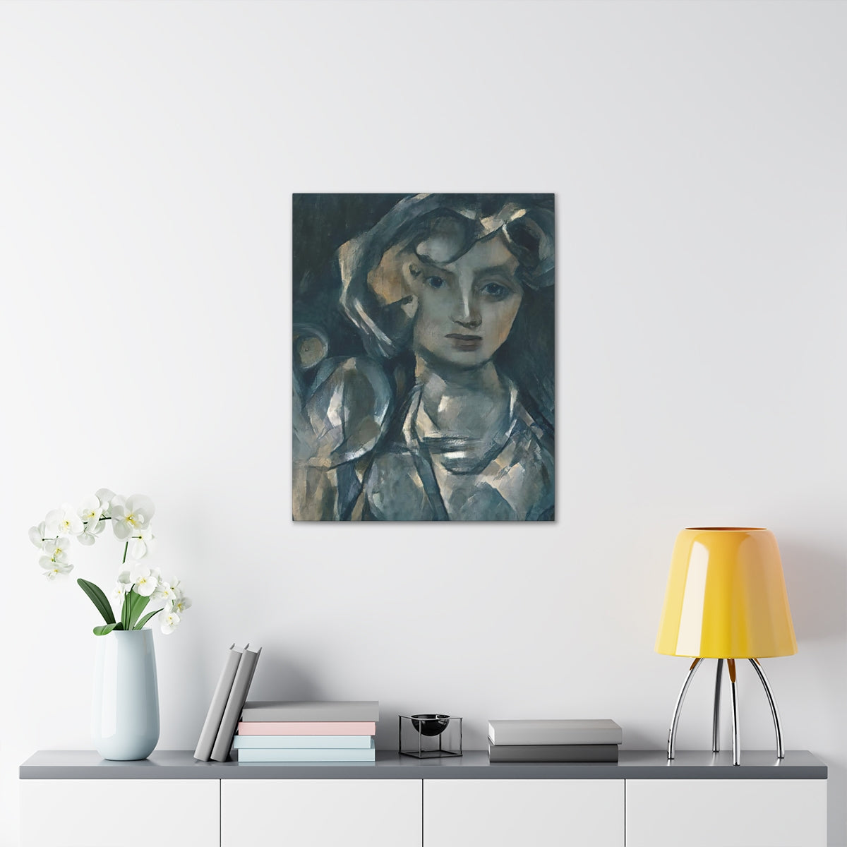 Cubist Woman With Hand Mirror - Canvas Gallery Wraps