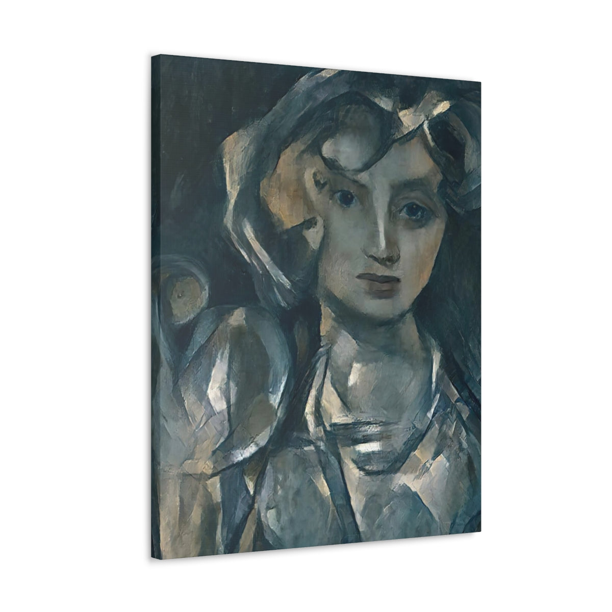 Cubist Woman With Hand Mirror - Canvas Gallery Wraps