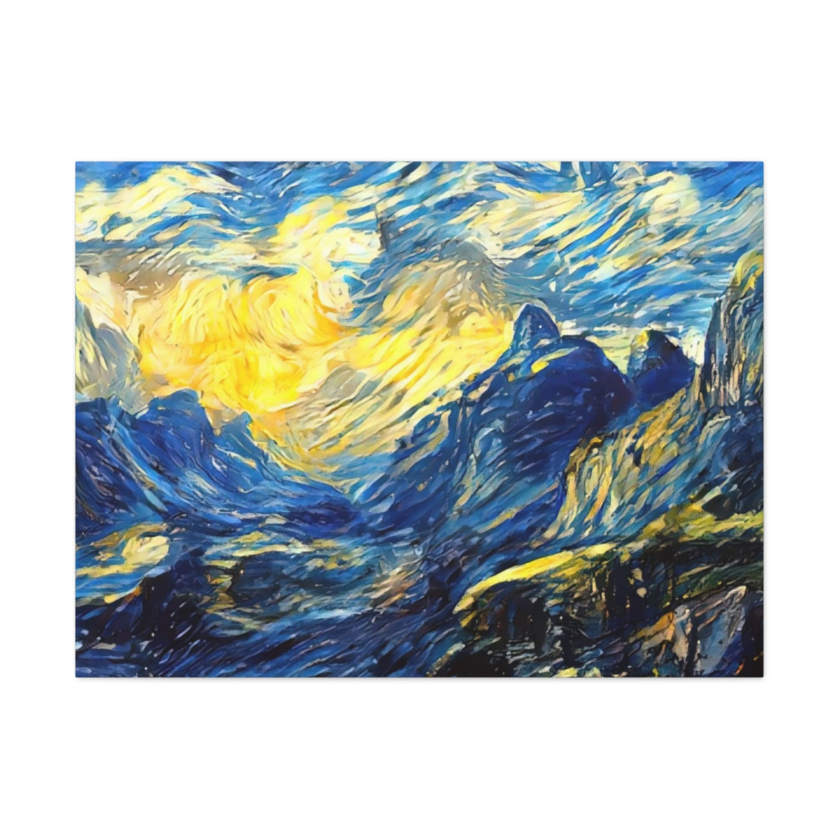 Mountainside Night - Canvas Gallery Wraps