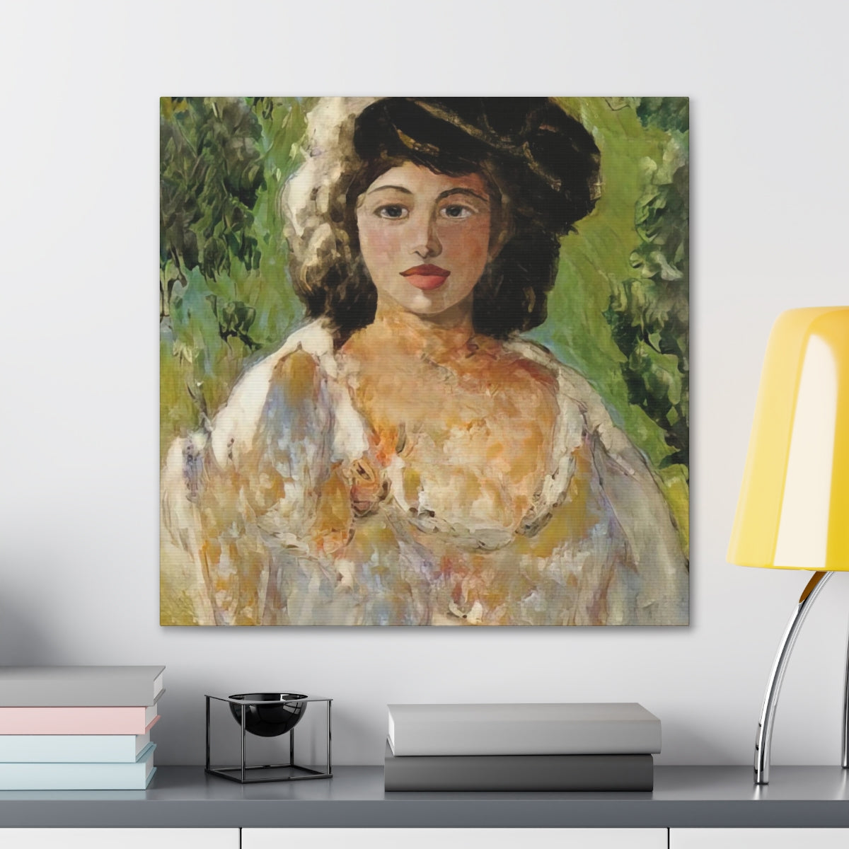 Portrait of A Woman In A Garden - Canvas Gallery Wraps