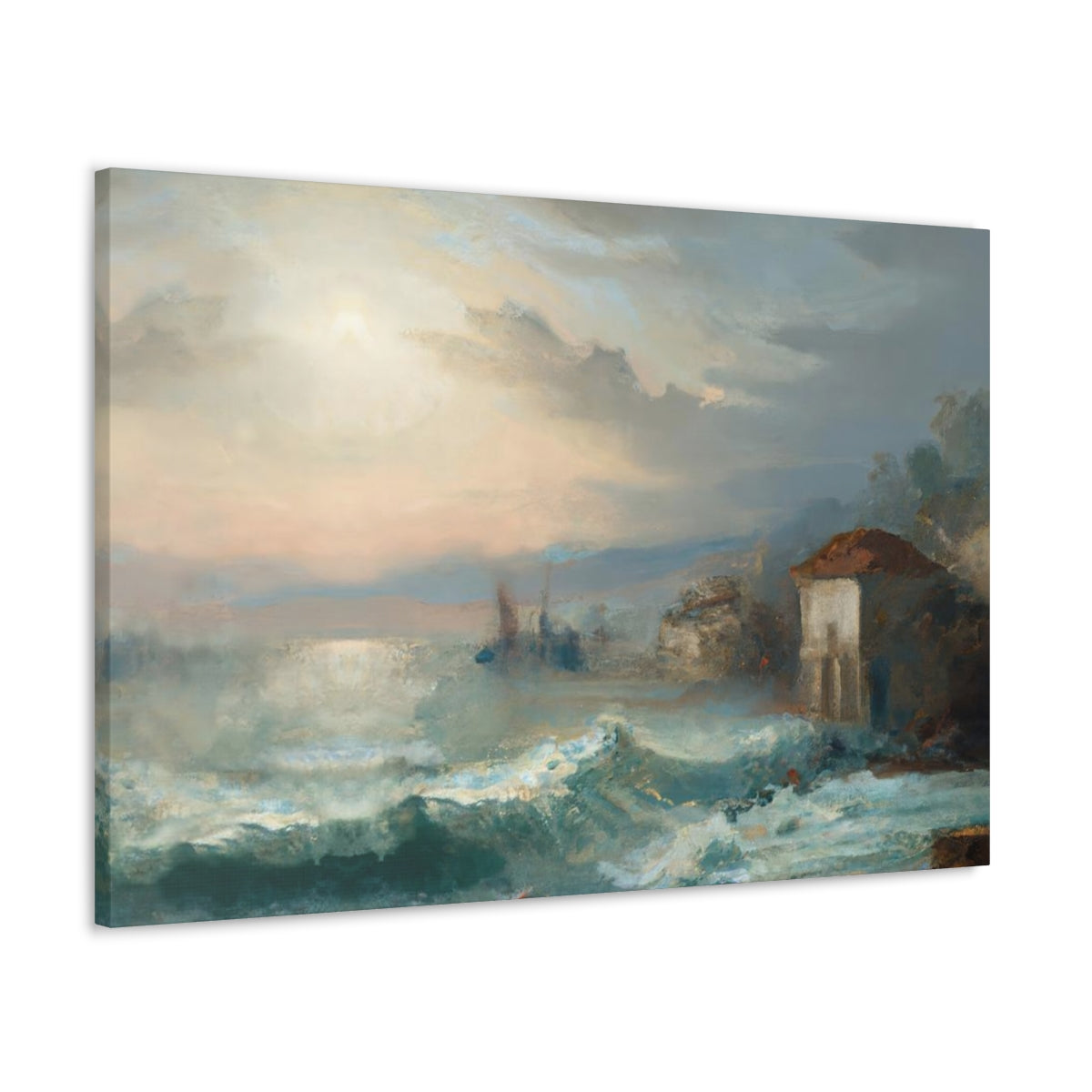 Fishing Village By The Sea - Canvas Gallery Wraps